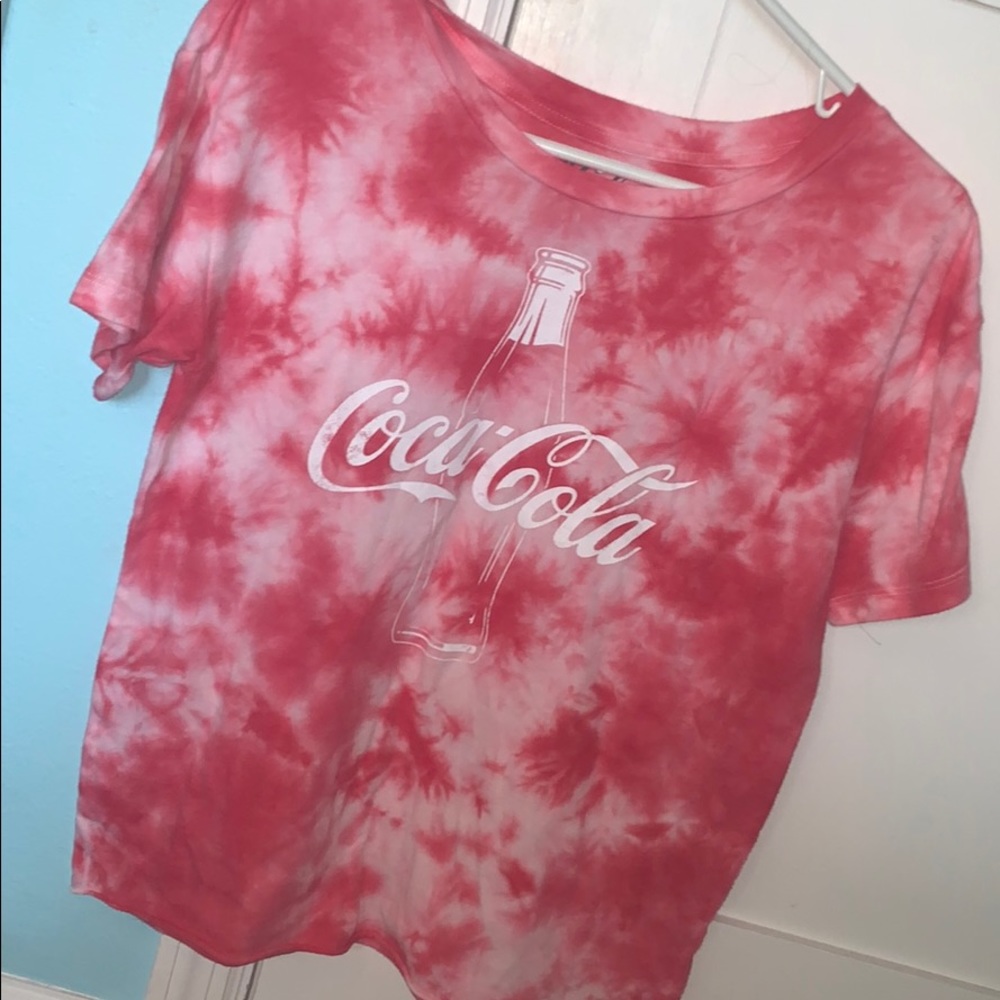 Coca Cola red tie dye t shirt